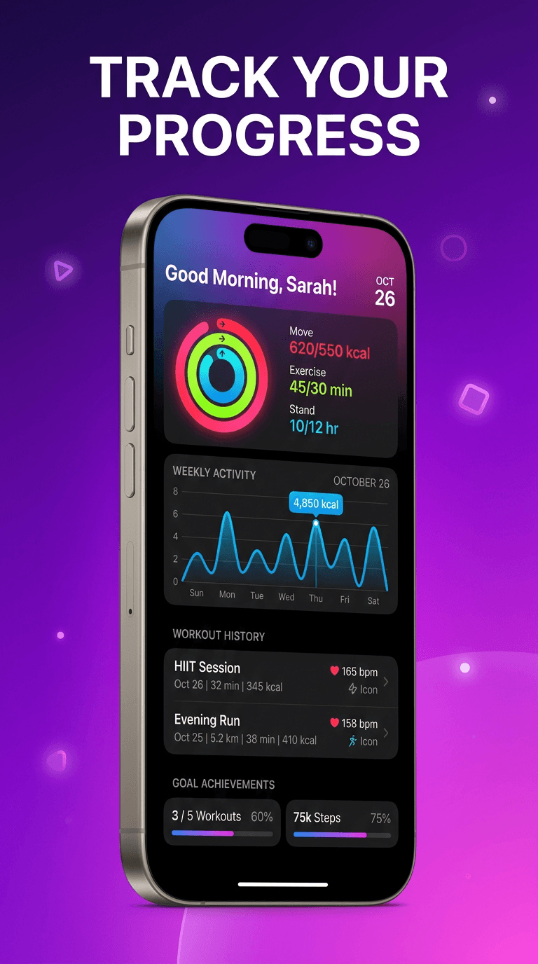 Fitness app screenshot